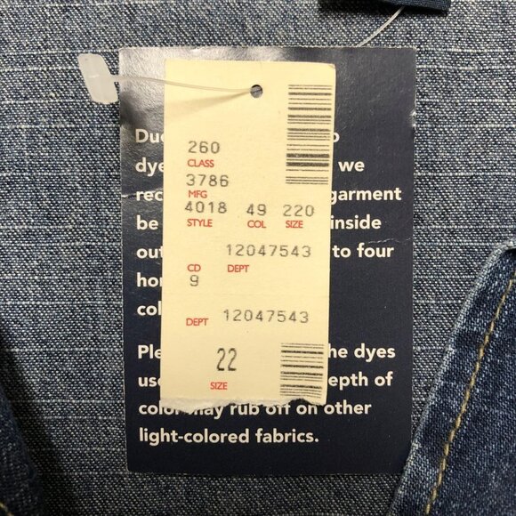 NWT Vintage 90s Denim Maxi Dress Women's Size 22 Medium Wash Jean Western Dress - Picture 11 of 12